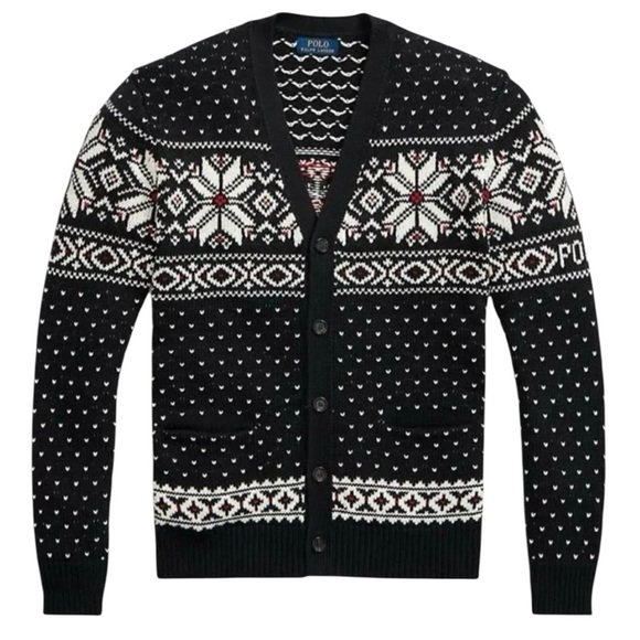 Polo Ralph Lauren Big & Tall Fair Isle Cotton Cashmere Cardigan Size‎ XLT - Picture 1 of 10